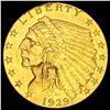 Image 1 : 1929 Indian Head Gold $2.50 Quarter Eagle CLOSELY UNCIRCULATED
