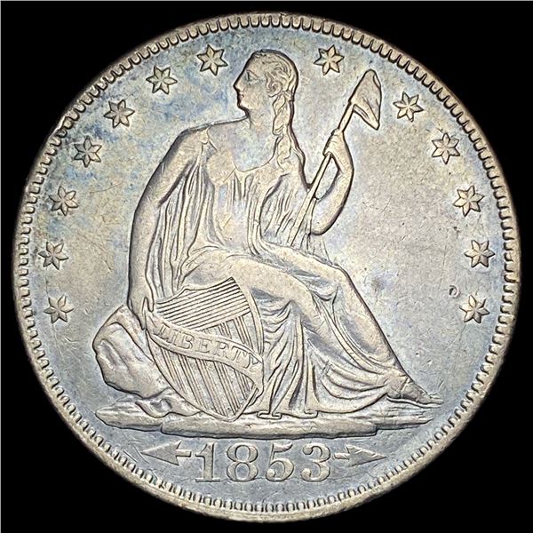 1853-D Arrows Seated Liberty Half Dollar NEARLY UNCIRCULATED