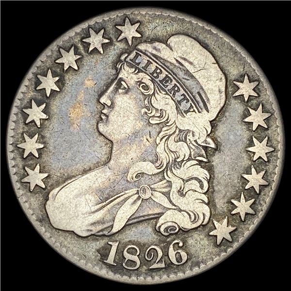 1826 Capped Bust Half Dollar LIGHTLY CIRCULATED