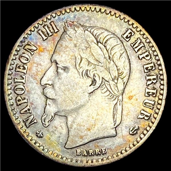 Silver 1864-A France 50 Centimes Napoleon III HIGH GRADE