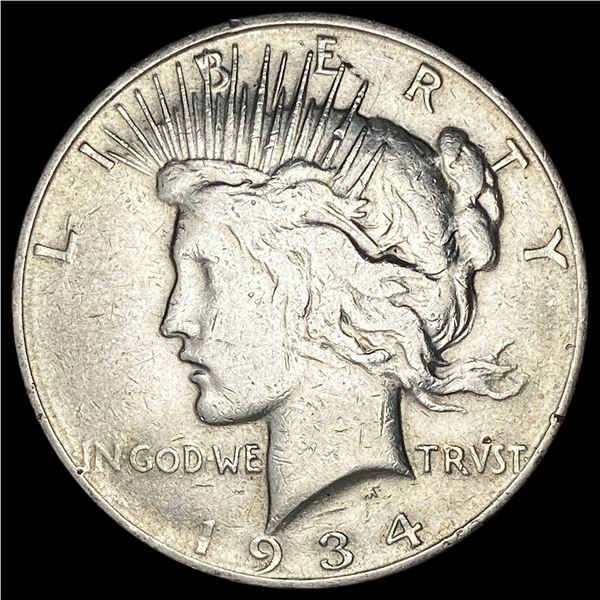1934-S Silver Peace Dollar CLOSELY UNCIRCULATED
