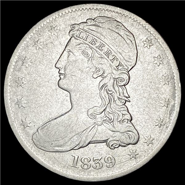 1839 Silver Half Dollar (Capped Bust) LIGHTLY CIRCULATED