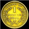 Image 2 : 1851-C Gold $1 Liberty Head CLOSELY UNCIRCULATED