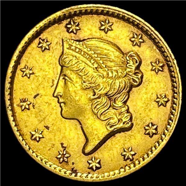 1853 Gold $1 Type 1 Liberty Head CLOSELY UNCIRCULATED