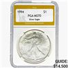 Image 1 : 1994 American Silver Eagle PGA MS70
