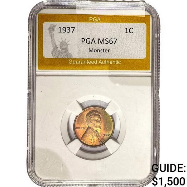 1937 Wheat Cent MS67