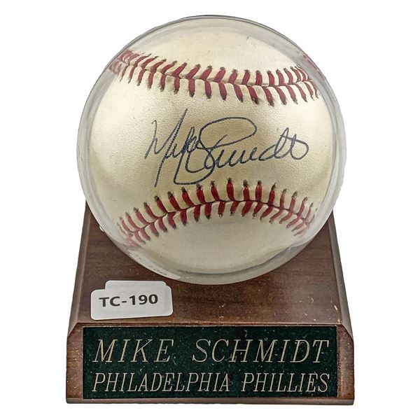 Mike Schmidt Signed Baseball Phillies w/ Certificate