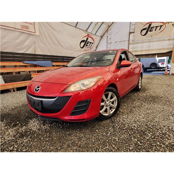 PARKSVILLE - 2010 MAZDA 3 SPORT I, RED, 177526 KMS, FRONT WHEEL DRIVE. - D120662