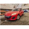 Image 1 : PARKSVILLE - 2010 MAZDA 3 SPORT I, RED, 177526 KMS, FRONT WHEEL DRIVE. - D120662