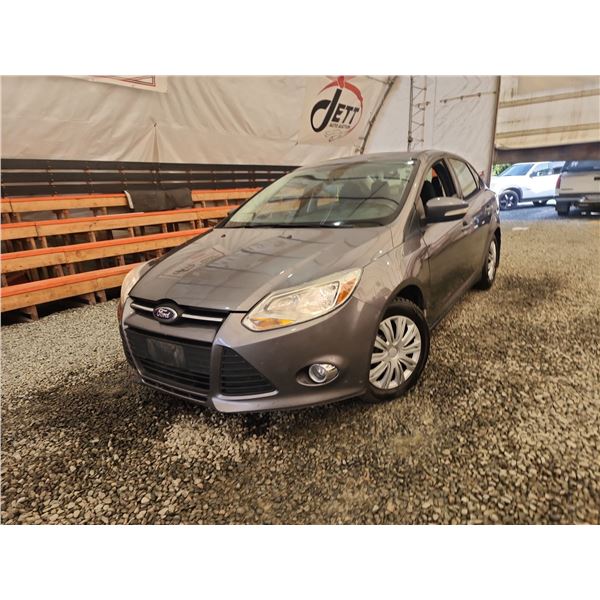 2014 FORD FOCUS, GREY, 229330 KMS, FRONT WHEEL DRIVE. - B140951