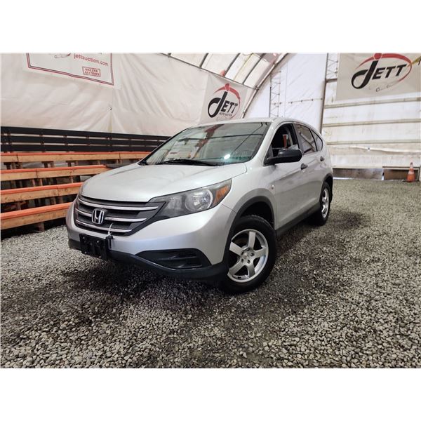 2014 HONDA CRV, SILVER, 322089 KMS, ALL WHEEL DRIVE. - D100861