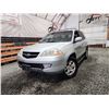Image 1 : 2002 ACURA MDX, SILVER, 197084 KMS, FOUR WHEEL DRIVE. - D529553