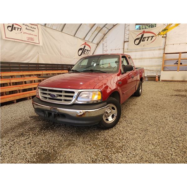 2001 FORD F150, RED, TMU KMS, REAR WHEEL DRIVE. - BA26348