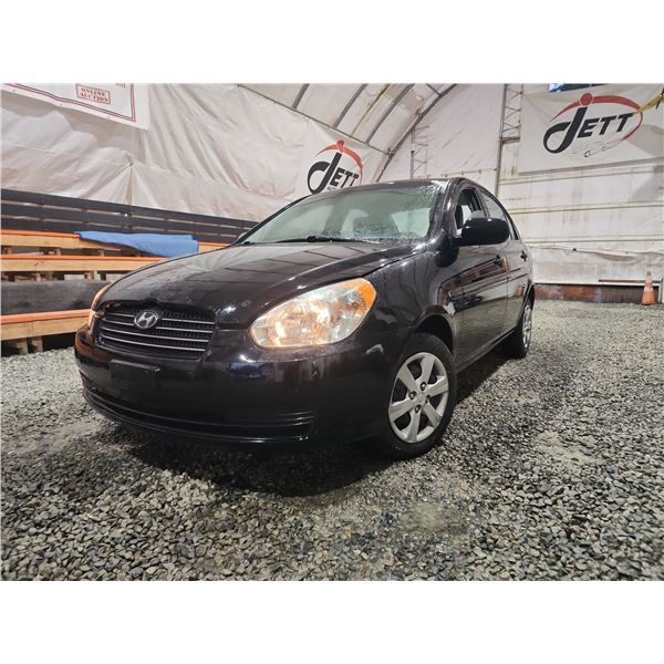PARKSVILLE - 2010 HYUNDAI ACCENT, BLACK, 231142 KMS, FRONT WHEEL DRIVE. - B529032