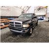 Image 3 : PARKSVILLE - 2004 DODGE RAM2500, BLACK, 261968 KMS, 4X4. - B89589