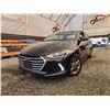 Image 1 : PARKSVILLE - 2017 HYUNDAI ELANTRA, BLACK, 240971 KMS, FRONT WHEEL DRIVE. - B193359