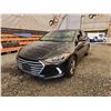 Image 3 : PARKSVILLE - 2017 HYUNDAI ELANTRA, BLACK, 240971 KMS, FRONT WHEEL DRIVE. - B193359