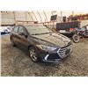 Image 9 : PARKSVILLE - 2017 HYUNDAI ELANTRA, BLACK, 240971 KMS, FRONT WHEEL DRIVE. - B193359
