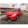 Image 3 : PARKSVILLE - 2011 TOYOTA MATRIX, RED, 173273 KMS, ALL WHEEL DRIVE. - D020256