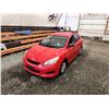 Image 4 : PARKSVILLE - 2011 TOYOTA MATRIX, RED, 173273 KMS, ALL WHEEL DRIVE. - D020256