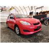 Image 8 : PARKSVILLE - 2011 TOYOTA MATRIX, RED, 173273 KMS, ALL WHEEL DRIVE. - D020256