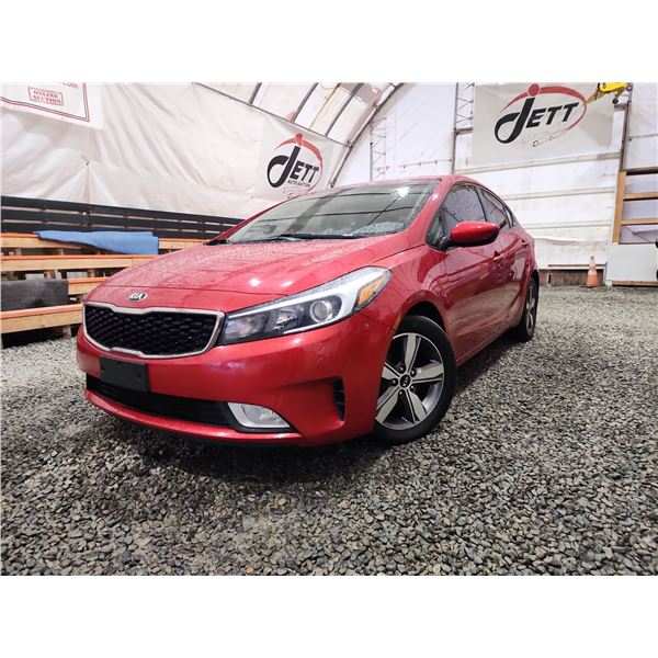 PARKSVILLE - 2018 KIA FORTE LX, RED, 182941 KMS, FRONT WHEEL DRIVE. - D170156
