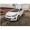 Image 3 : PARKSVILLE - 2016 HYUNDAI ELANTRA, WHITE, 109153 KMS, FRONT WHEEL DRIVE. - J682573