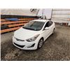 Image 4 : PARKSVILLE - 2016 HYUNDAI ELANTRA, WHITE, 109153 KMS, FRONT WHEEL DRIVE. - J682573