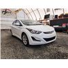Image 8 : PARKSVILLE - 2016 HYUNDAI ELANTRA, WHITE, 109153 KMS, FRONT WHEEL DRIVE. - J682573