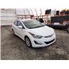 Image 9 : PARKSVILLE - 2016 HYUNDAI ELANTRA, WHITE, 109153 KMS, FRONT WHEEL DRIVE. - J682573
