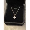 Image 1 : 305 -- 1.5 CARAT PRINCESS CUT SIMULATED DIAMOND NECKLACE