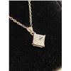 Image 2 : 305 -- 1.5 CARAT PRINCESS CUT SIMULATED DIAMOND NECKLACE