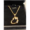 Image 1 : 306 -- 18K GOLD PLATED SIMULATED DIAMOND HEART CLUSTER