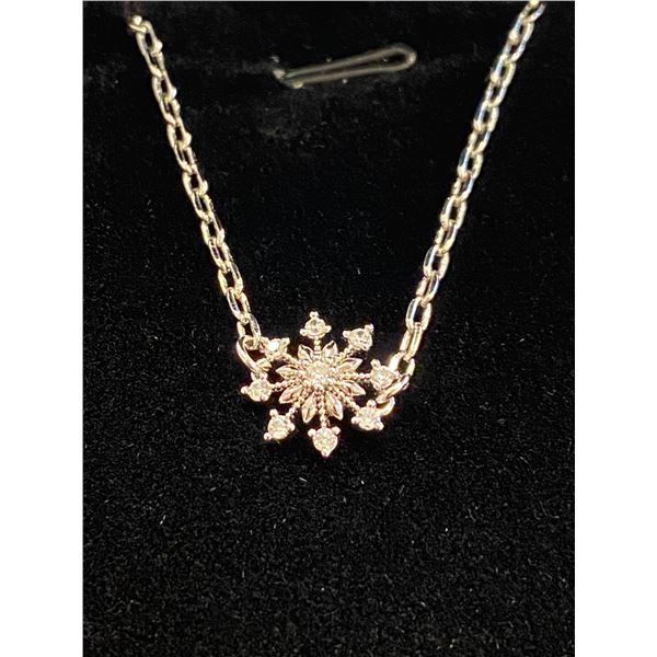 307 -- PLATINUM PLATED SNOWFLAKED BRACELET