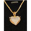Image 1 : 310 -- 18K GOLD PLATED SIMULATED DIAMOND HEART