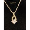 Image 1 : 312 -- PLATINUM PLATED 1 CARAT SIMULATED DIAMOND NECKLACE