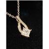 Image 2 : 312 -- PLATINUM PLATED 1 CARAT SIMULATED DIAMOND NECKLACE