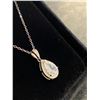 Image 1 : 314 -- 2 CARAT PEAR CUT SIMULATED DIAMOND NECKLACE
