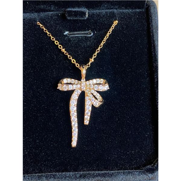 315 -- 18K GOLD PLATED BOW NECKLACE