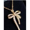 Image 2 : 315 -- 18K GOLD PLATED BOW NECKLACE