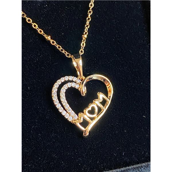 316 -- 18K GOLD PLATED 26MM MOM HEART