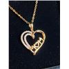 Image 1 : 316 -- 18K GOLD PLATED 26MM MOM HEART