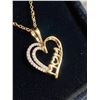 Image 2 : 316 -- 18K GOLD PLATED 26MM MOM HEART