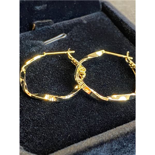 317 -- 14K GOLD PLATED HOOPS