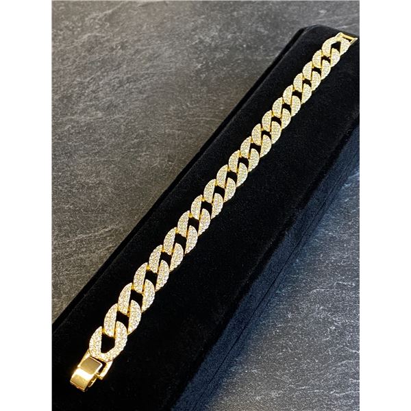 321 -- 14K GOLD PLATED CUBAN LINK BRACELET