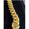Image 2 : 329 -- 14K GOLD PLATED CUBAN LINK BRACELET