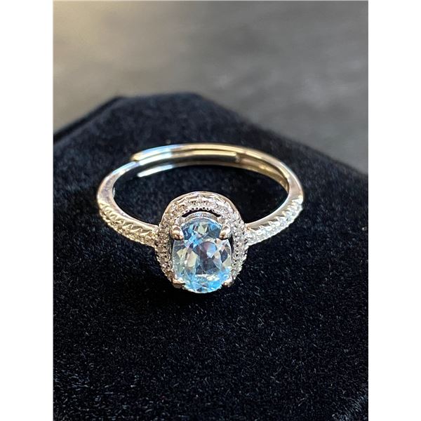 332 -- 1 CARAT BLUE TOPAZ RING