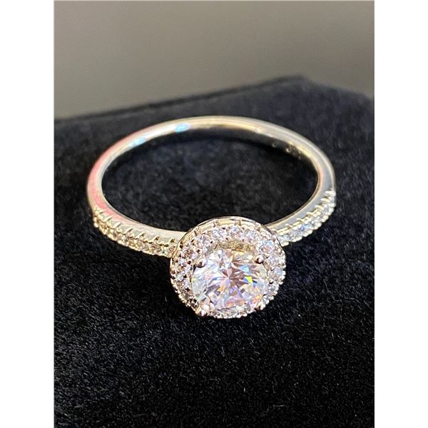 337 -- PLATINUM PLATED 1 CARAT RING