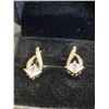 Image 1 : 338 -- PLATINUM PLATED .8 CARAT PRINCESS CUT EARRINGS