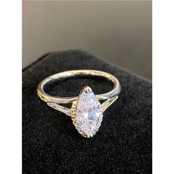340 -- PLATINUM PLATED 1 CARAT MARQUISE CUT